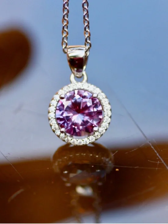 Color Change Alexandrite Pendant Sterling Silver or 18k Rose Gold Vermeil - Picture 9 of 11